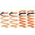 MR-LS-FM15-MG Megan 4PCs Orange Street Lowering Springs Kit For 15-23/24+ Mustang w/Magneride