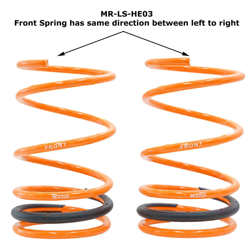 Megan Racing Orange Street-Version Lowering Springs MR-LS-HE03