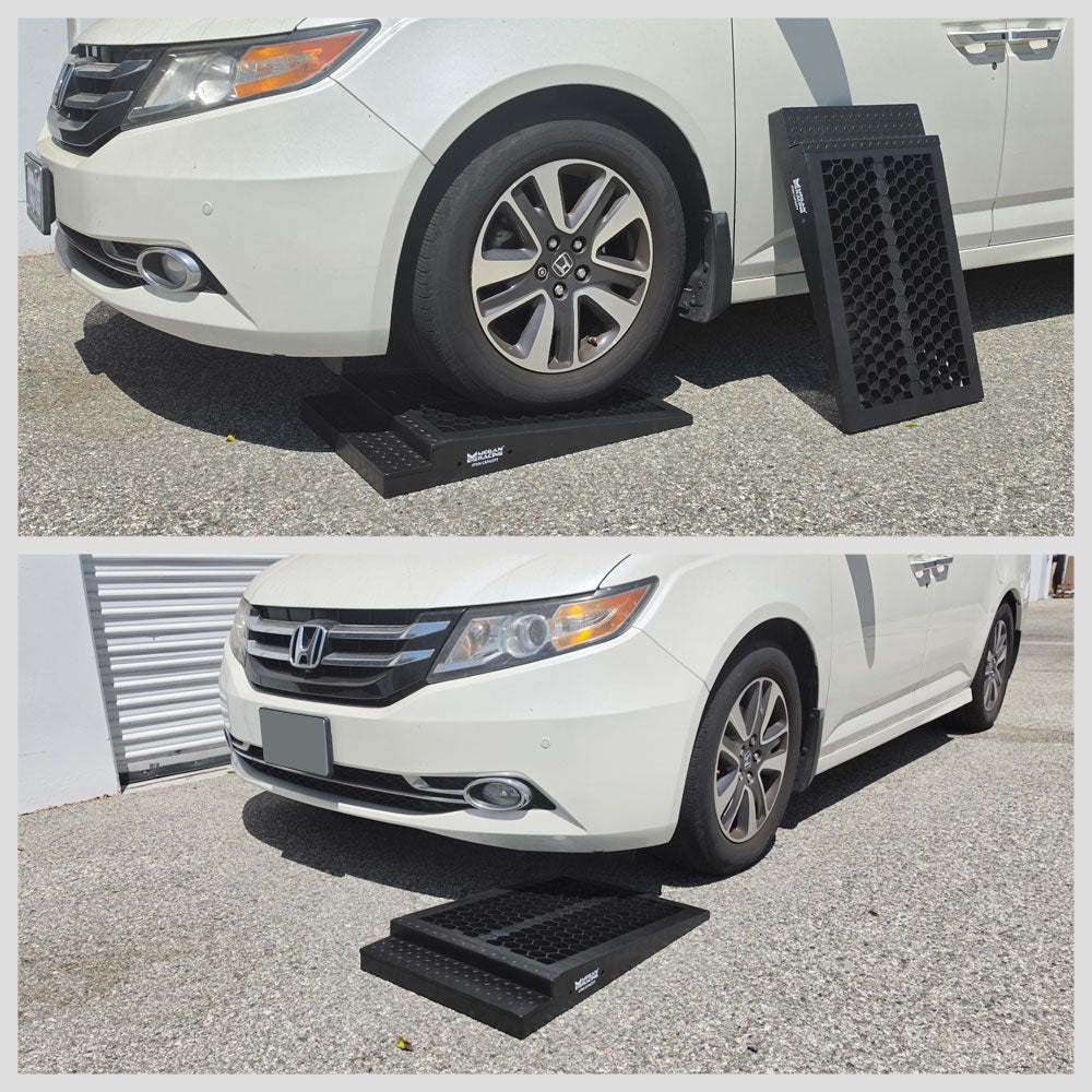 MR-RAMP-05 Megan Racing 2PC 8-Tons 9CM Raise Auto Drive-On Trailer Incline Ramps MR-RAMP-05