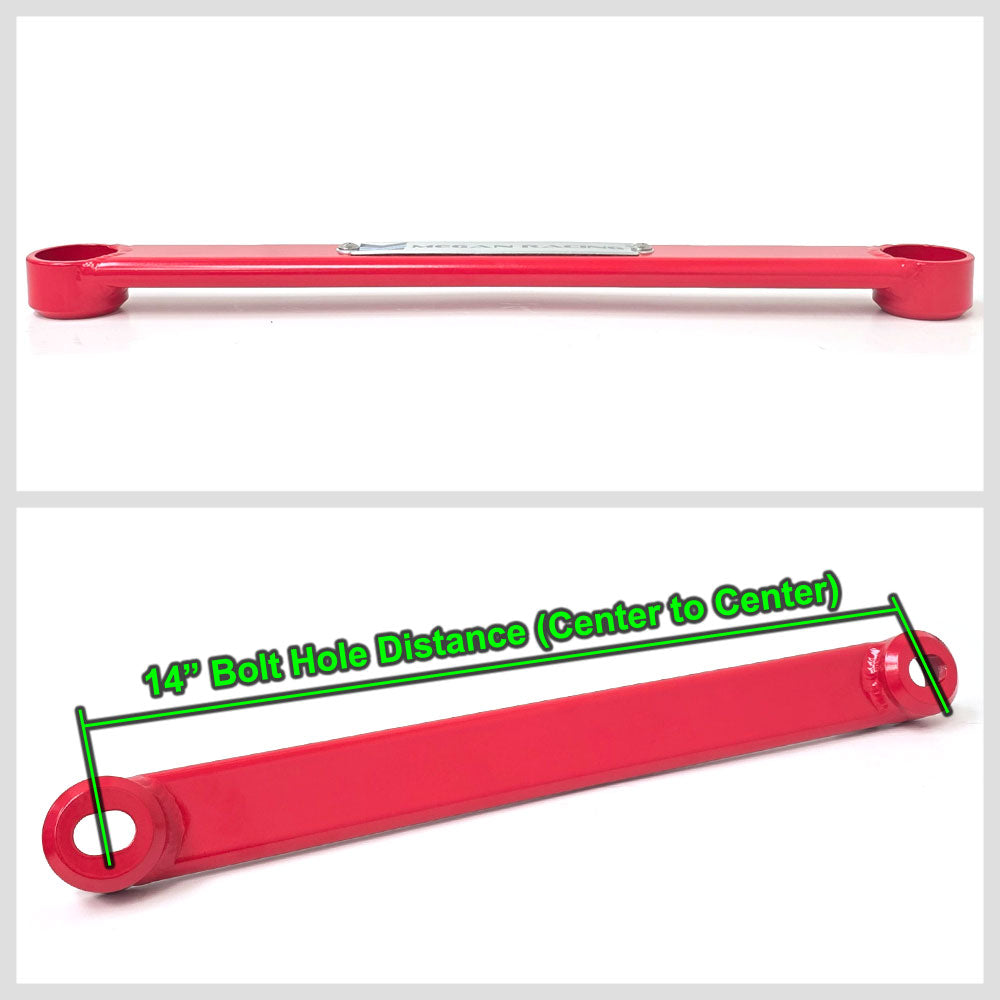 Megan Racing Rear Lower Red Race Spec Strut Bar For 06-11 Honda Civic MR-SB-HC06RL-R