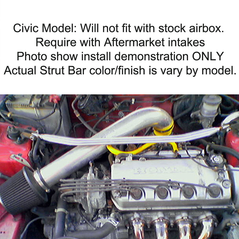 Megan Polish Front & Rear Up Strut Tower Bar 90-01 Integra/88-00 Civic MR-SB-HC8800FU-P MR-SB-HC88RU-P