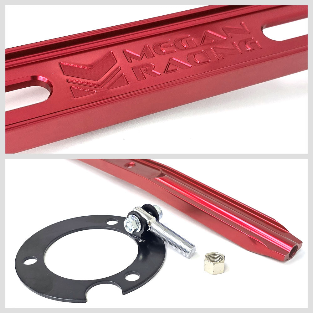 Megan Racing Red Front&Rear Up+Rear Lo Strut Tower Brace Bar For 95-99 Eclipse