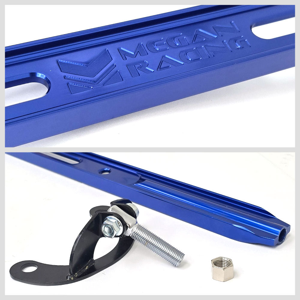 Megan Blue (2PC) Rear Upper+Rear Lower Strut Tower Brace Bar For 95-99 Eclipse