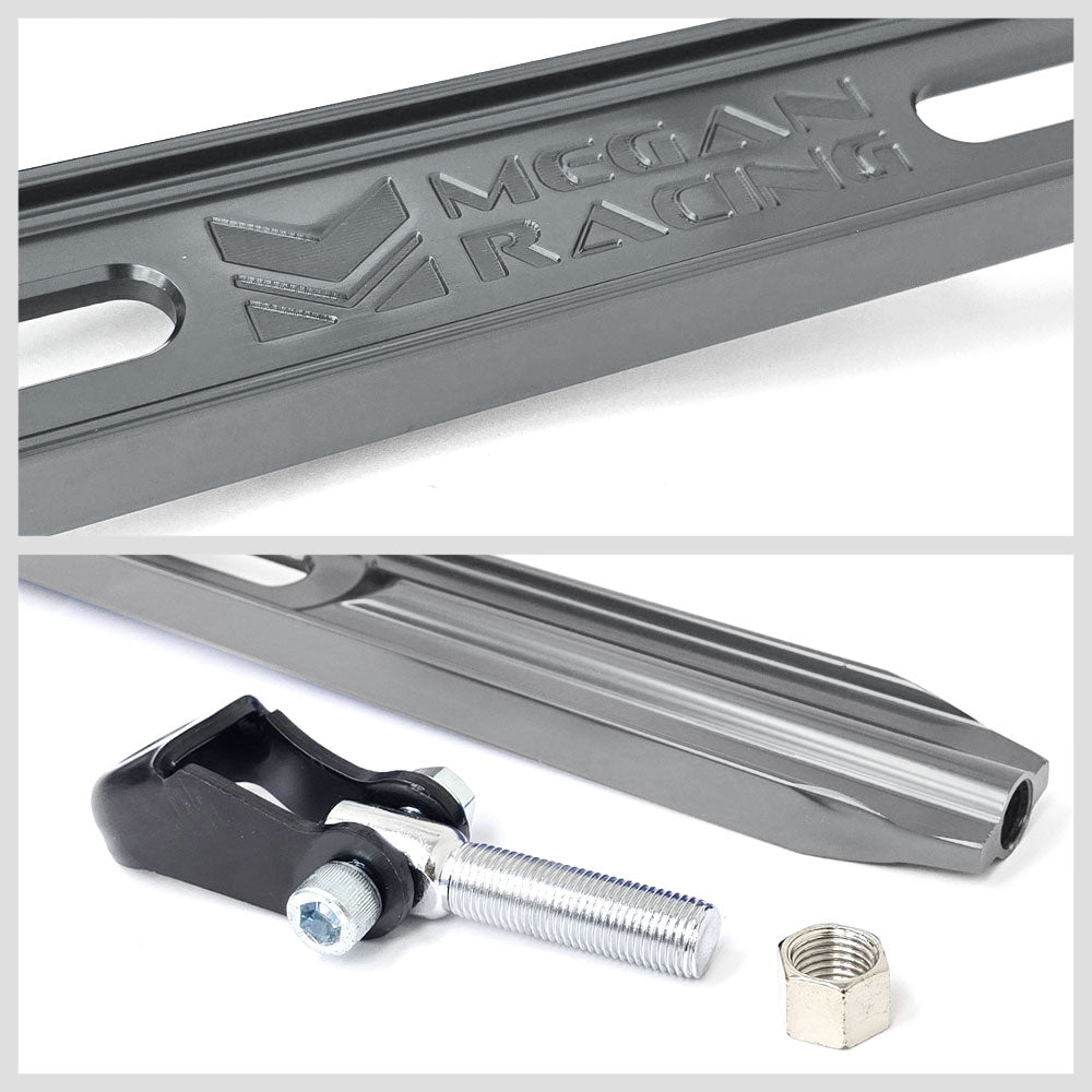 Megan Gunmetal 2PC Rear Upper+Rear Lower Strut Tower Brace Bar For 95-99 Eclipse