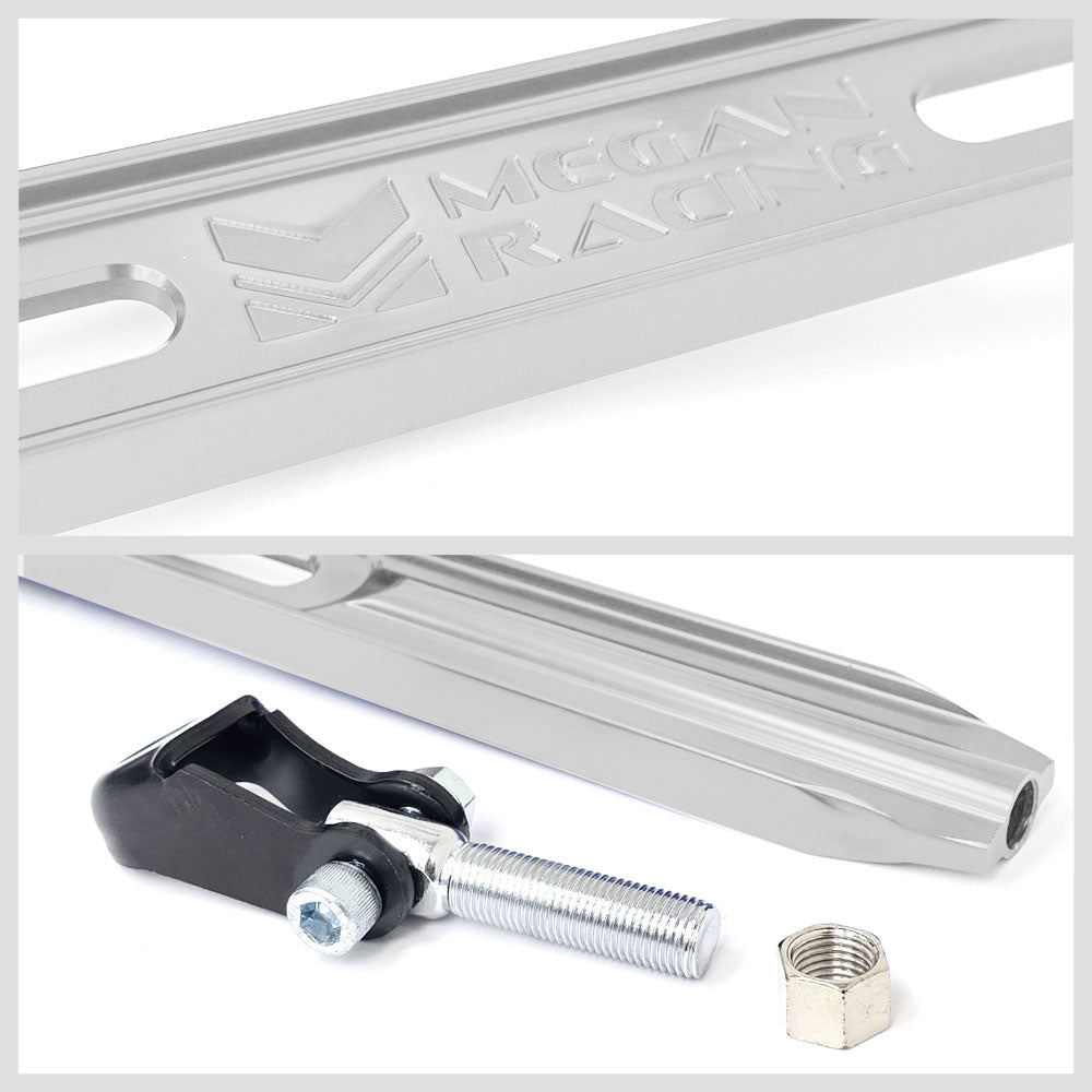 Megan Polish (2PC) Rear Upper+Rear Lower Strut Tower Brace Bar For 95-99 Eclipse