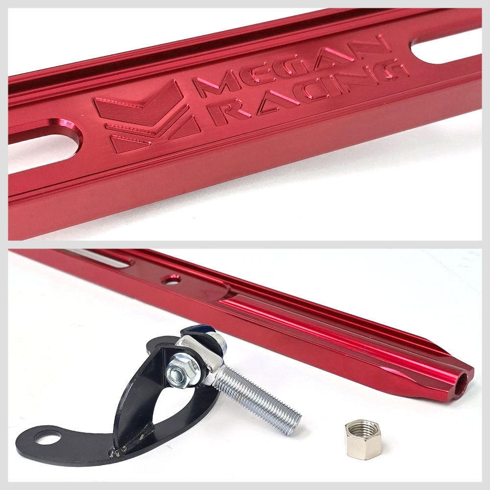 Megan Red (2PC) Rear Upper+Rear Lower Strut Tower Brace Bar For 95-99 Eclipse