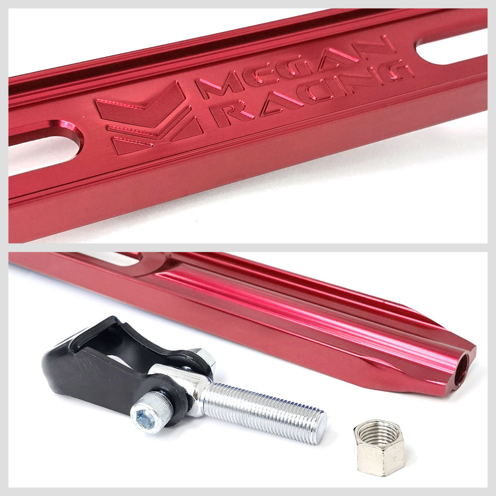 Megan Red (2PC) Rear Upper+Rear Lower Strut Tower Brace Bar For 95-99 Eclipse