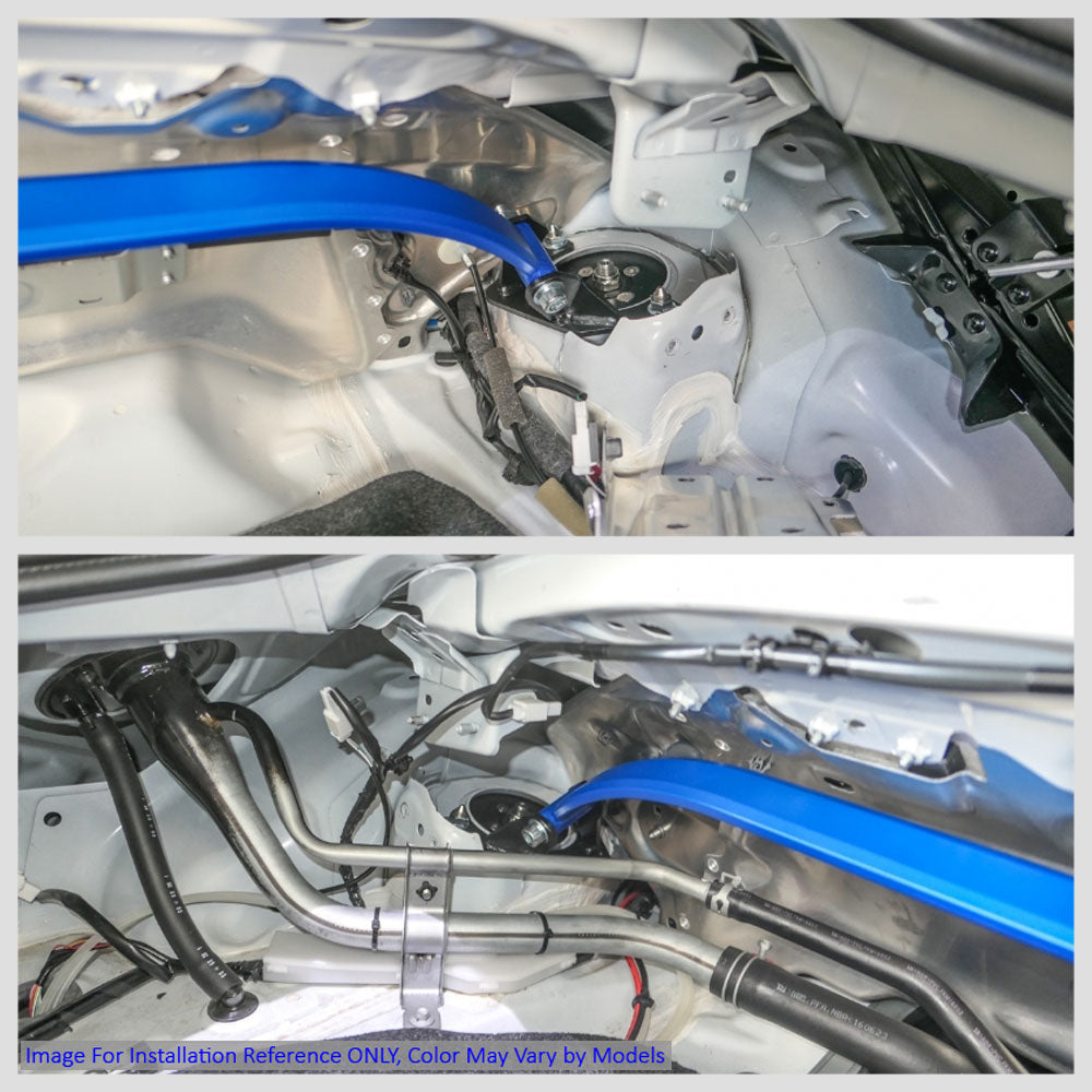 Megan Rear Upper Polish Race Tower Brace Strut Bar For 16-17 Mazda MX-5 Miata MR-SB-MMX516RU-1P