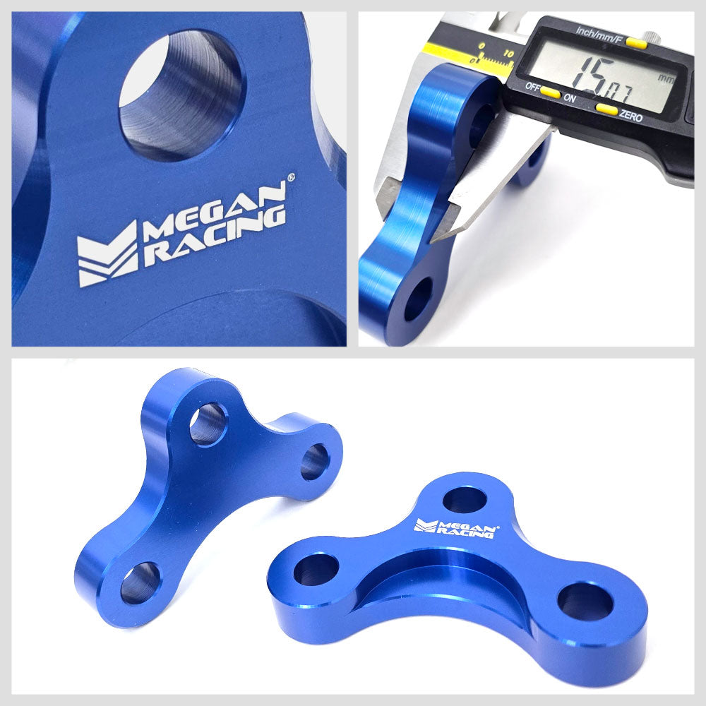 Megan Racing Blue Aluminum Front Roll Center Adjuster For 16-18 Honda Civic MRC-HA-1650