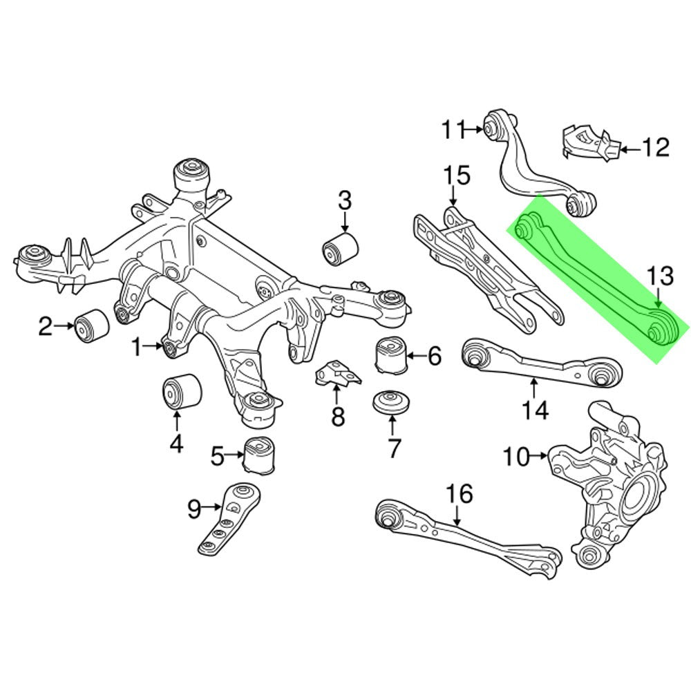 Megan Rear Lower Toe Arm (Hard Rubber+Pillowball) MRS-BM-0670 MRS-BM-0670