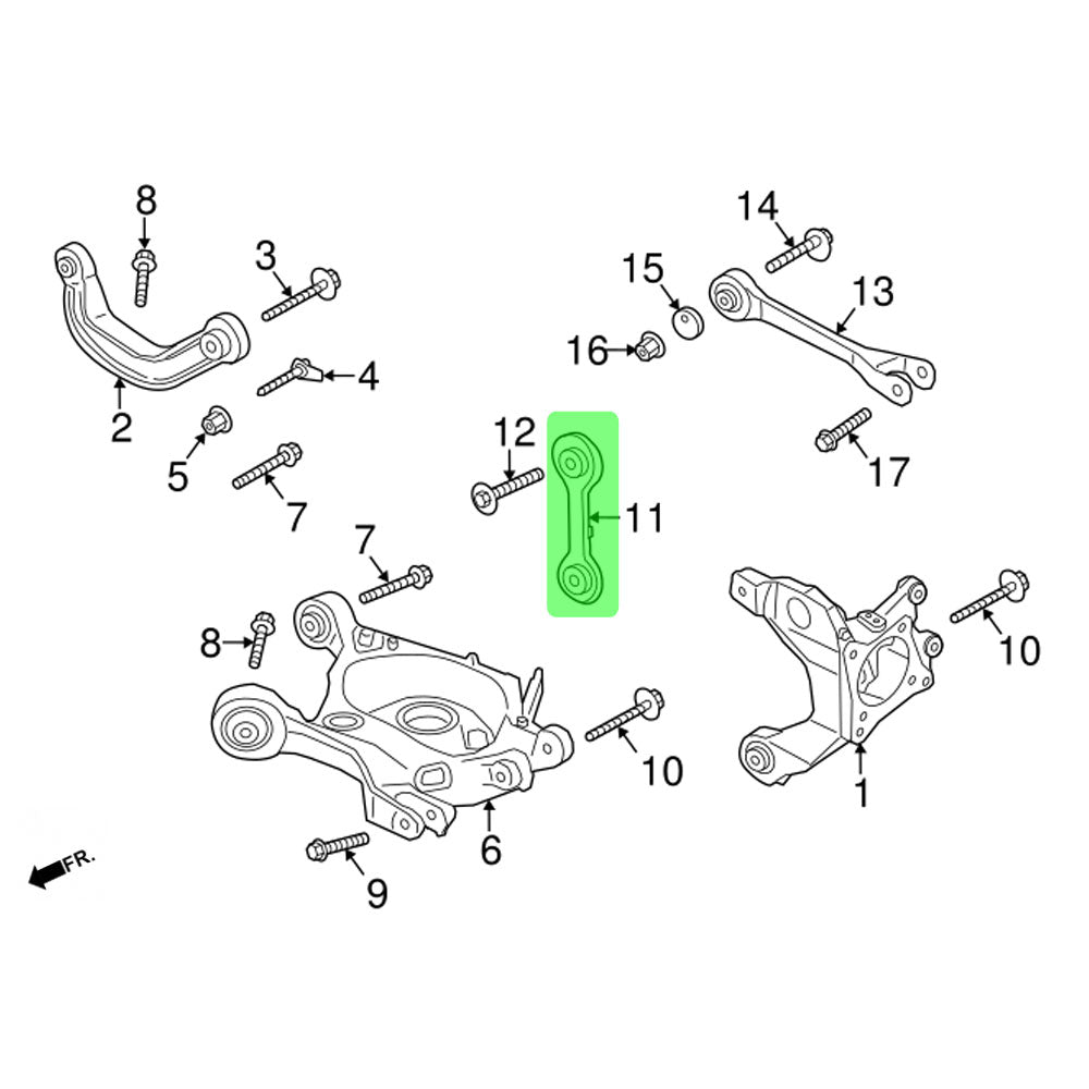 Megan Rear Lateral Link Pillowball Control Arm For 15-23 Ford Mustang S550 MRS-FD-0381