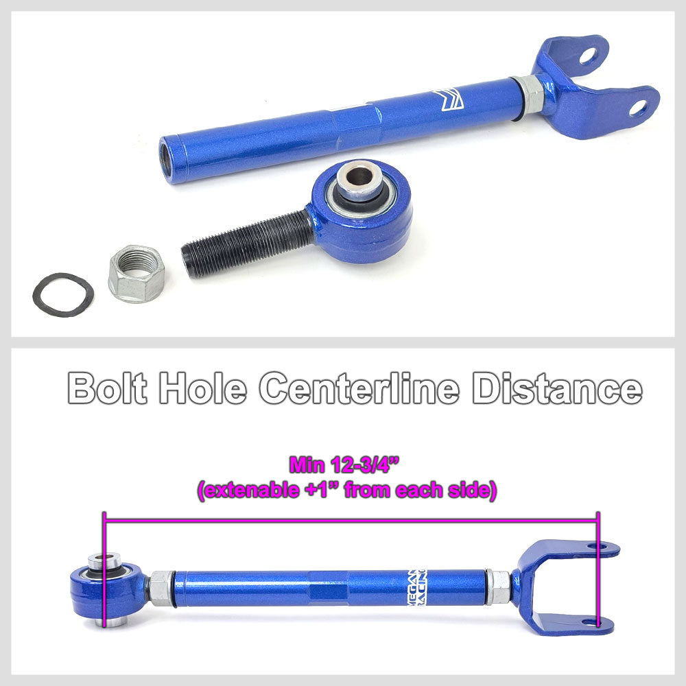 Megan Blue Steel Alloy Rear Camber Arm Kit Pillowball For 16-24 Chevrolet Camaro