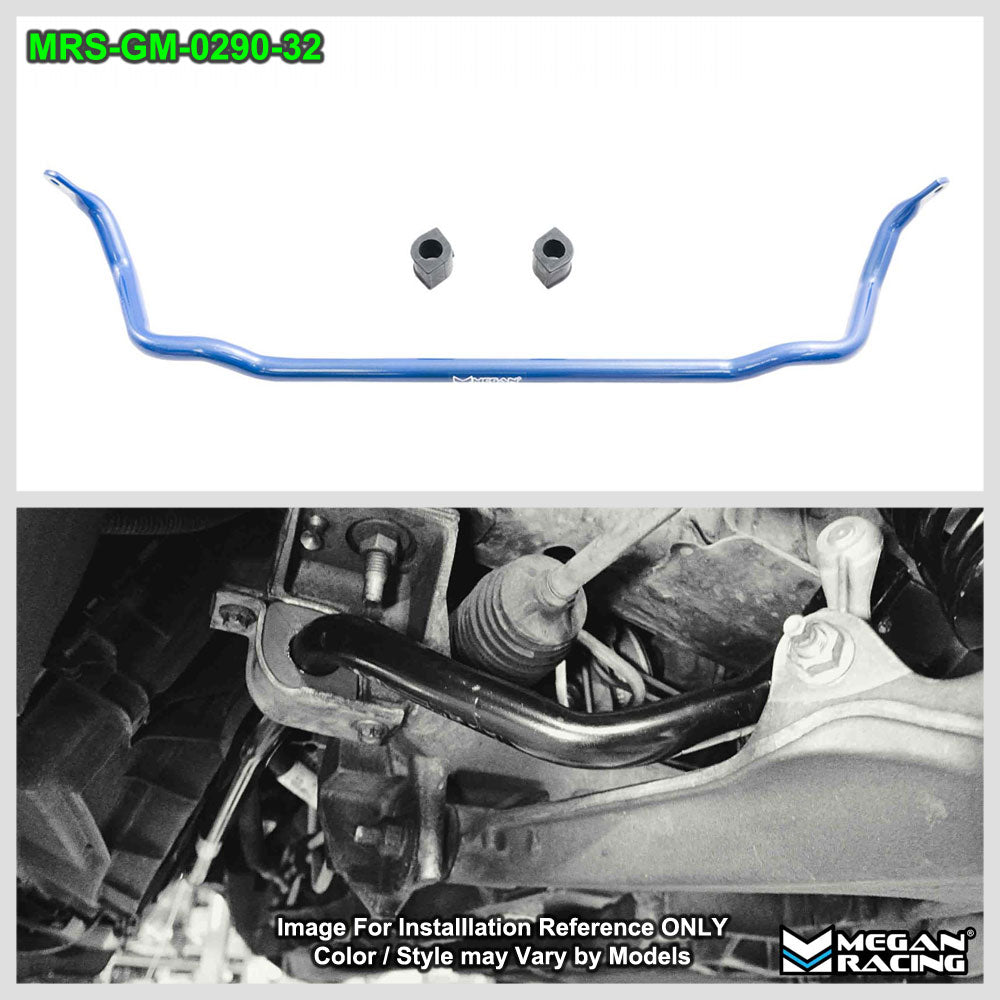 MRS-GM-0291-25+0290-32 Megan Blue [Front & Rear] Sway Bar+Bushing For 97-04 / 05-13 Corvette C5 C6