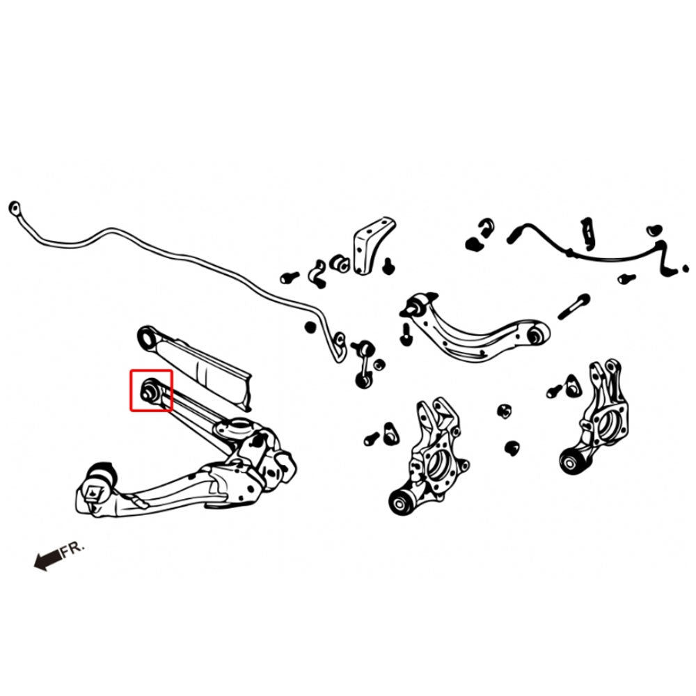 Megan Silver Rear Lower Control Arm Bushings Pillow Ball MRS-HA-0603