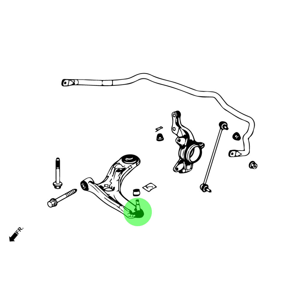 Megan Racing Silver OE-Style Front Roll Center Adjuster For 14-20 Honda Fit GK