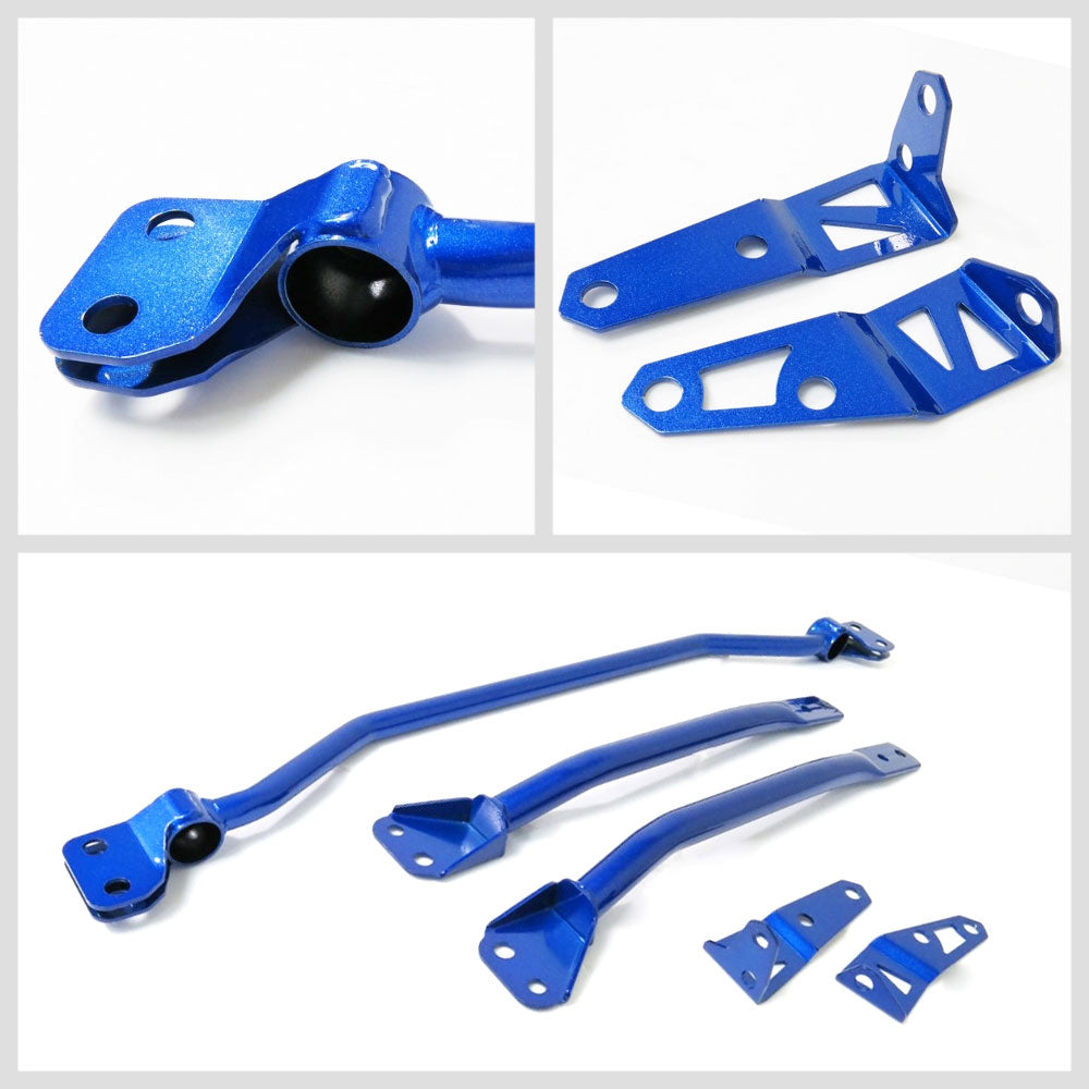 Megan Racing Blue Front Lower Structure Bar Bracket For 14-20 Honda Fit GK