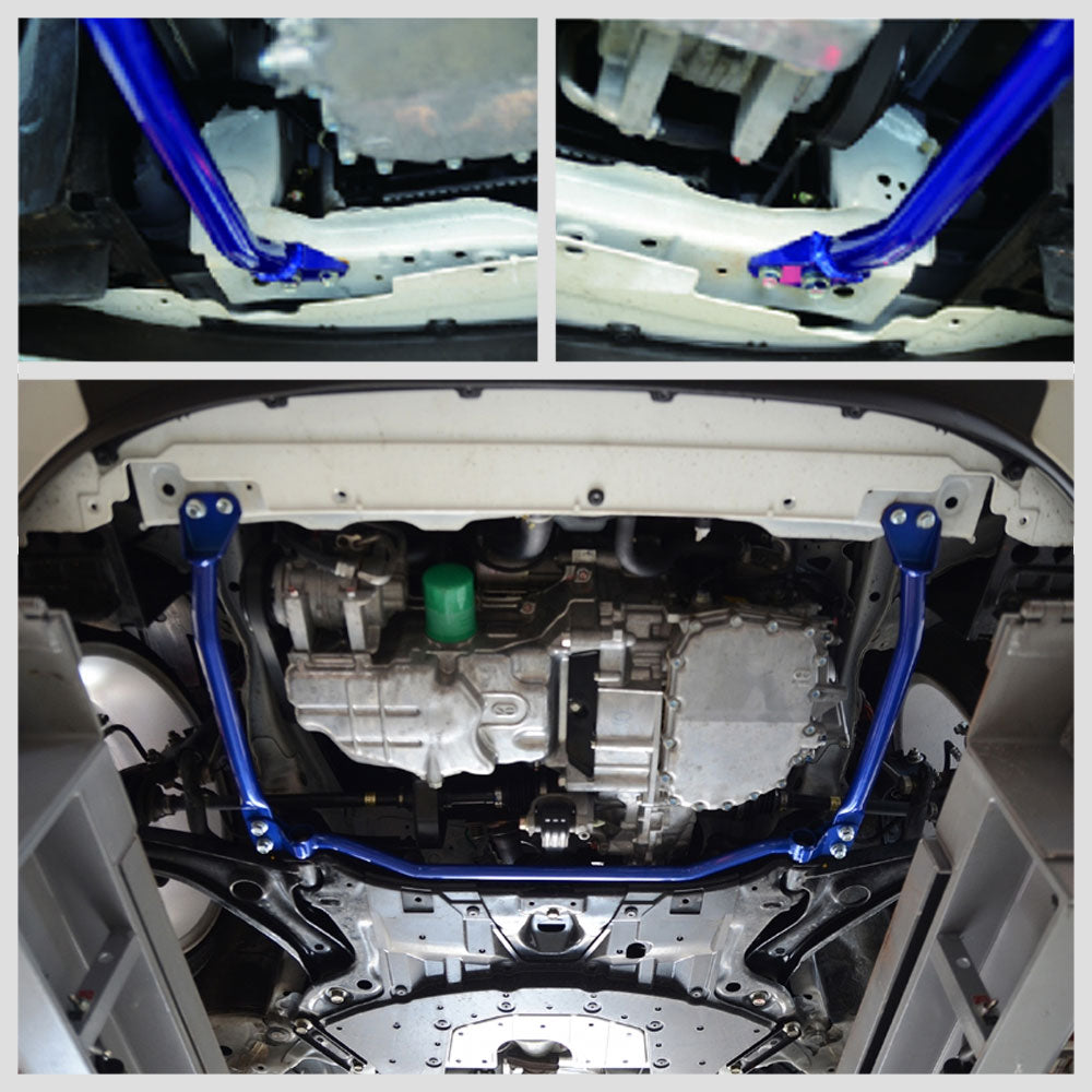 Megan Racing Blue Front Lower Structure Bar Bracket For 14-20 Honda Fit GK