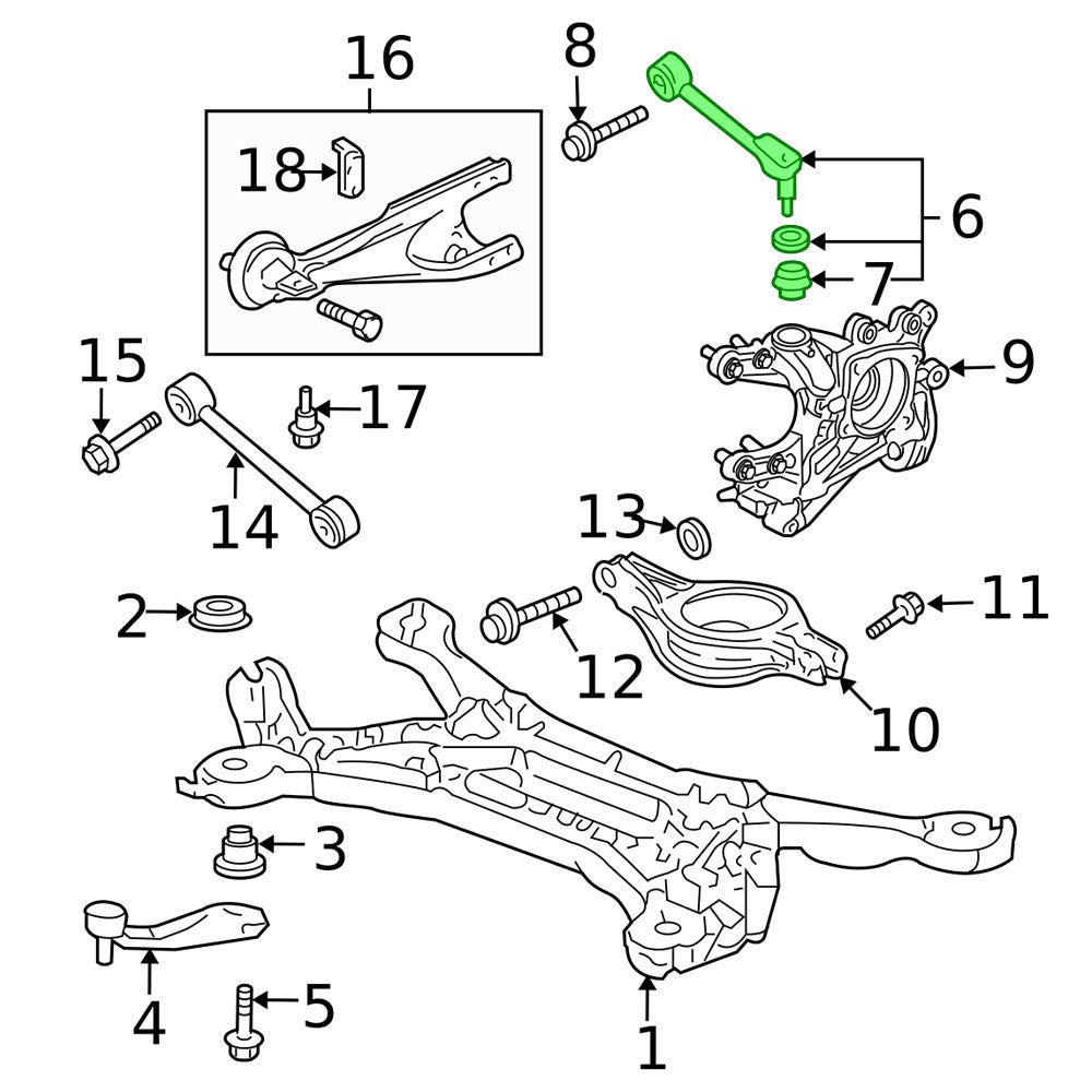 MRS-HA-1821  Megan Rear Upper Blue Camber Arm Kit Hardened Rubber For 05-17 Honda Odyssey
