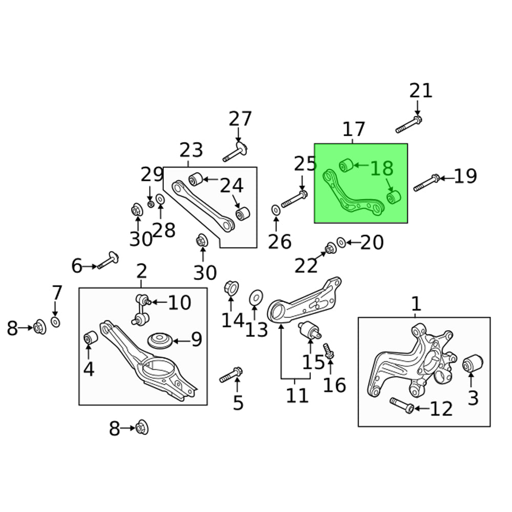 Megan Rear Upper Camber Kit Elantra AD/Ioniq AR/Sonata LF/18+ Veloster MRS-KA-0610
