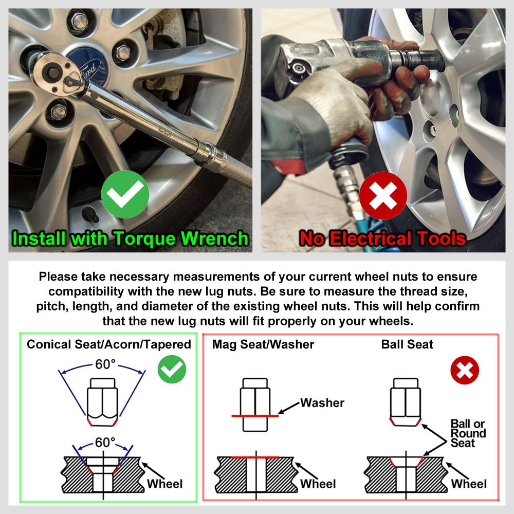 MRS-LN-7M12125-O-B Megan Black Lug Nut Conical Seat M12 x 1.25 MRS-LN-7M12125-O-B