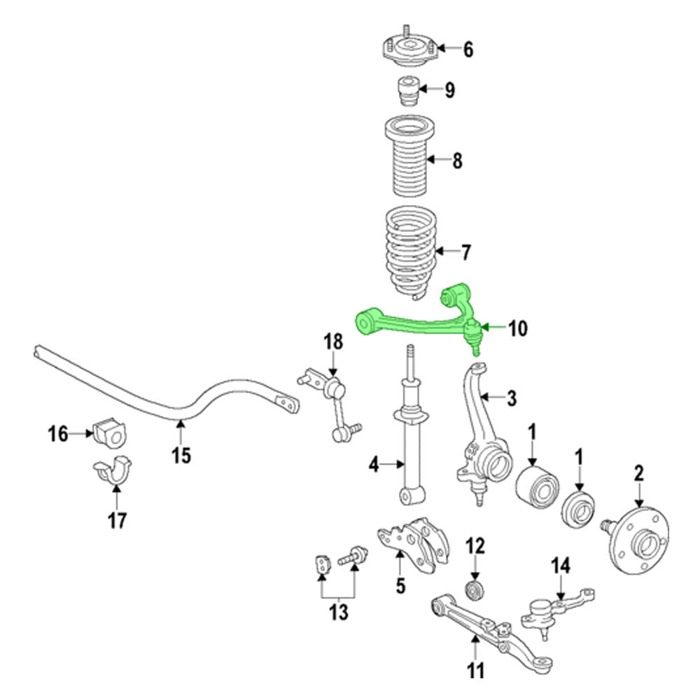 Megan MRS-LX-0221-T2-02 Front Upper Type II Camber/Caster Arm For Lexus 98-05 GS300/98-00 GS400/01-10 SC430