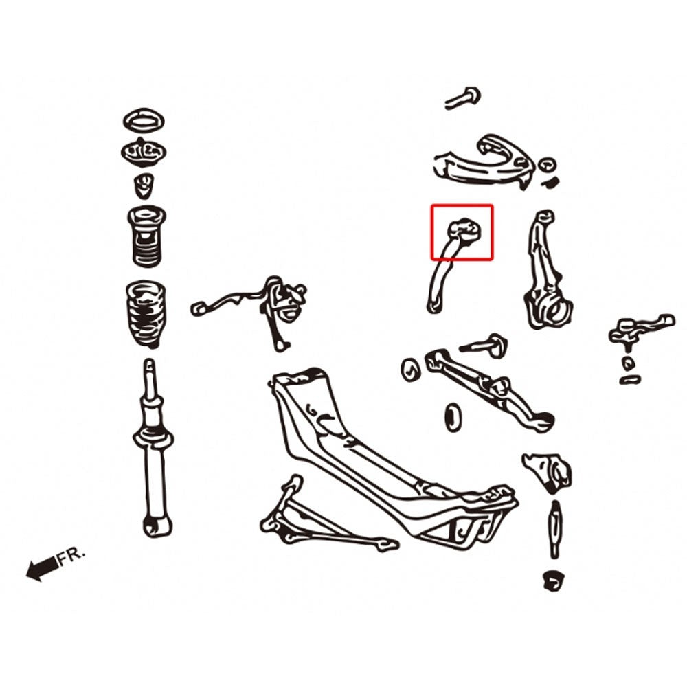Megan Silver Steel Alloy Front Tension Rod Bushings For 01-05 Lexus IS200 IS300