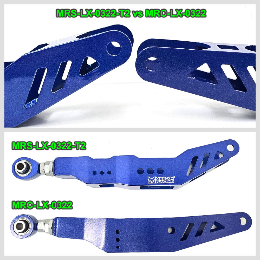 Megan Blue Adjust Rear Lower Type-II Control Arms For 01-05 Lexus IS300 MRS-LX-0322-T2