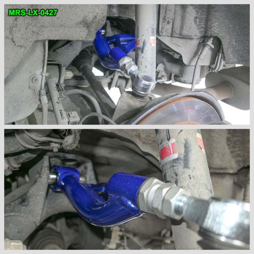 MRS-LX-0410+0427+0470+0480 Megan 8PCs Rear Camber+Toe Arm+Traction Rods (Pillow Ball) For 01-06 Lexus LS430