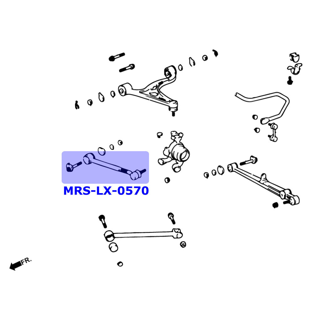 Megan Racing Blue Steel Alloy Adjust Rear Toe Control Arms For 92-00 Lexus SC400