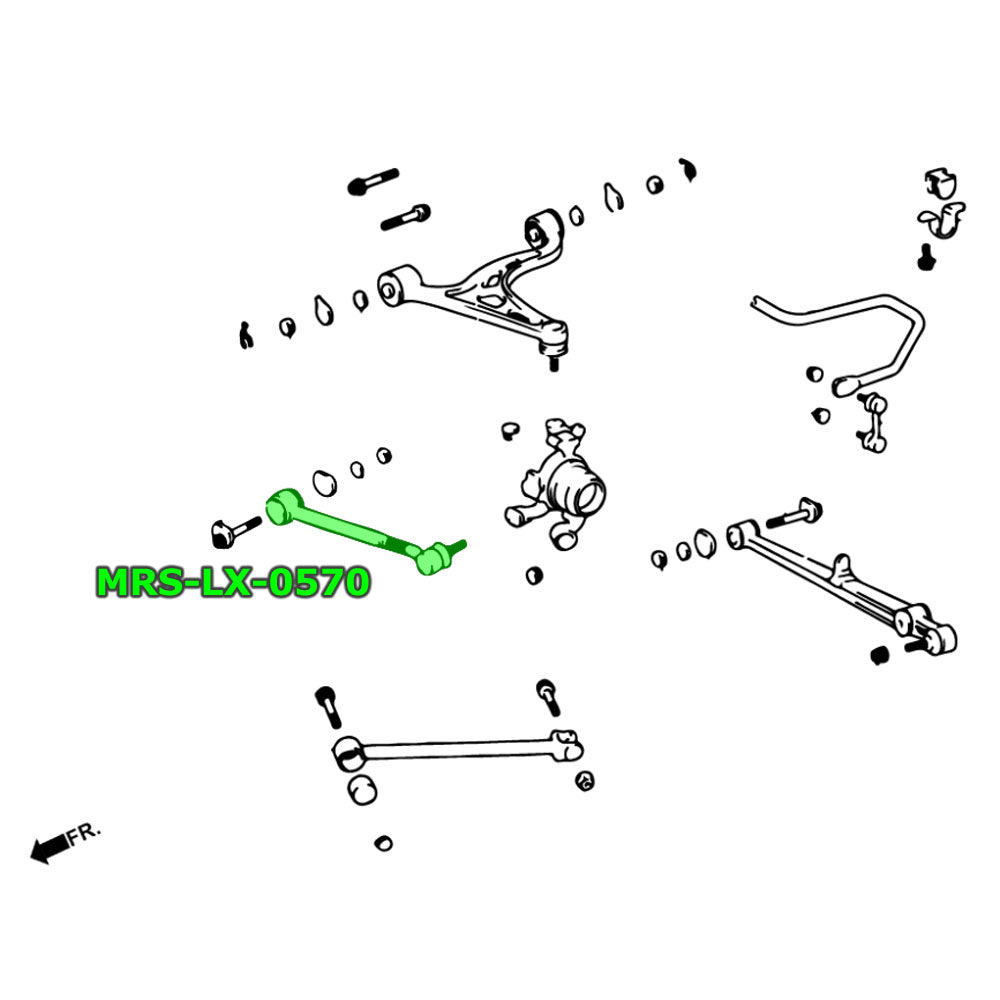 Megan Blue Adjust Rear Toe Control Arms Pillowball For 92-00 Lexus SC300 SC400
