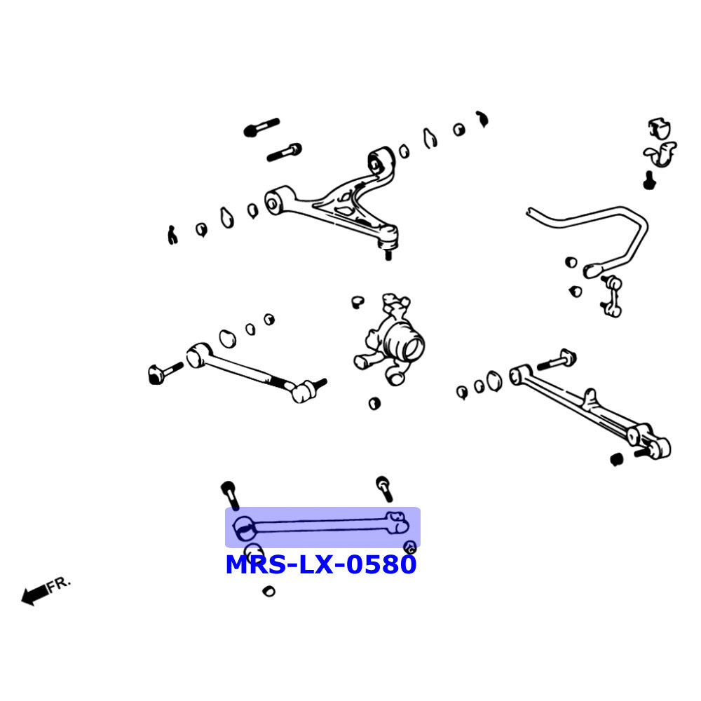 Megan Blue Adjust Rear Traction Rod For 92-00 SC300 SC400 Soarer Z30/93-98 Supra A80