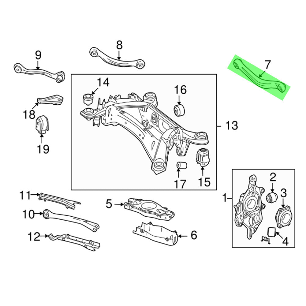 Megan MRC-MB-0311 Blue Aluminum Rear Camber Kit For Mercedes Benz 08-14 C-Class Sedan MRS-MB-0311-02