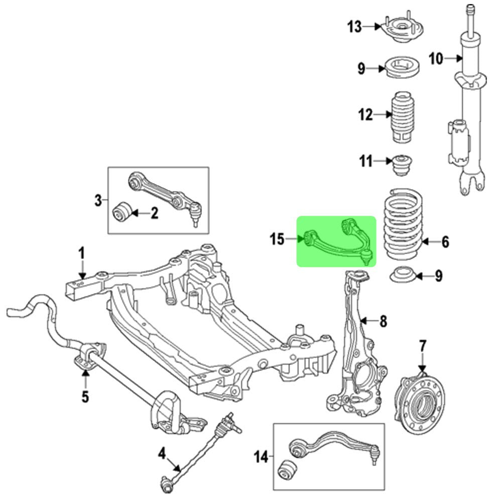 Megan Front Upper Camber Arm Kit (Harden Rubber) For 2021+ Benz C-Class W206
