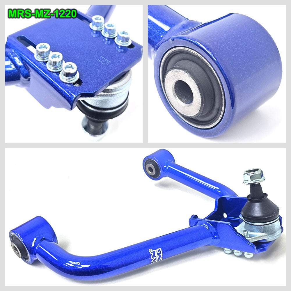 Megan Racing Blue Front & Rear (Upper) Camber Arm For 02-08 Mazda 6 (GG1) MRS-MZ-1210 MRS-MZ-1220