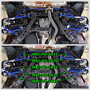 Megan Rear Lower+Upper Control/Camber/Toe/Traction Arm Bar For 16+ Mazda MX-5 Miata ND