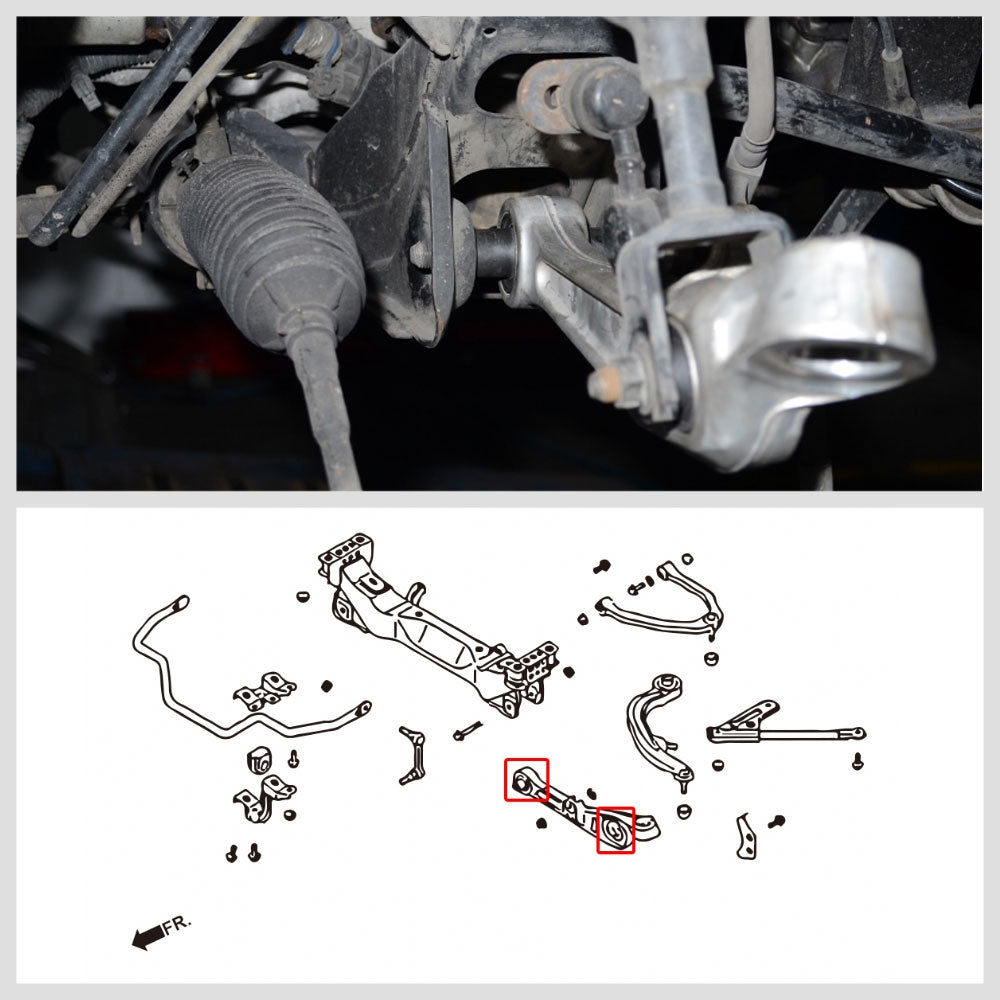 Megan Silver Steel Front Lower Control Arm Bushings For 03-09 350Z/03-06 G35 MRS-NS-0300