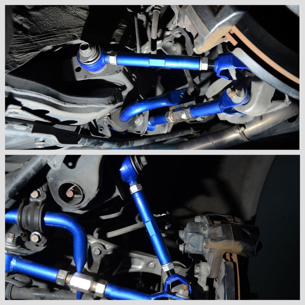 Megan Racing Blue Rear Traction Rods Bar For Nissan 08-21 370Z Z34/22+ Z RZ34/Infiniti 08-13 G37 V36/14-15 Q60 V36