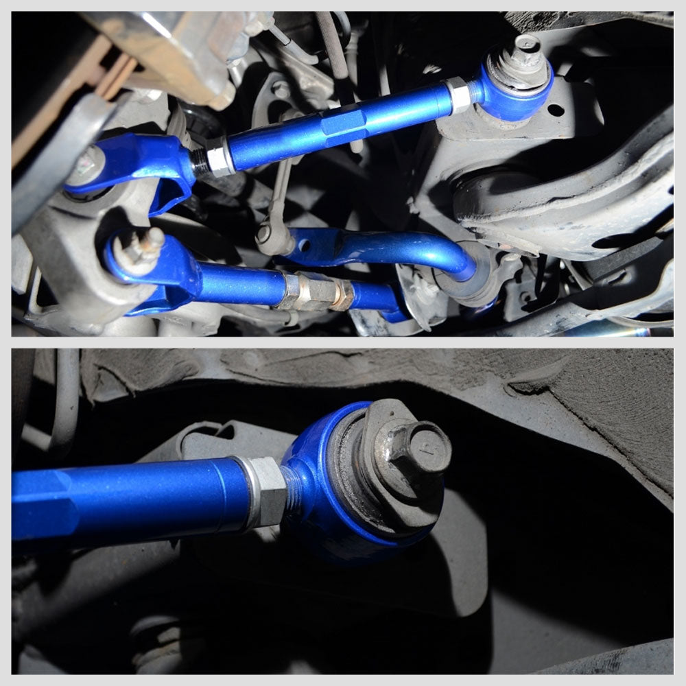 Megan Racing Blue Rear Traction Rods Bar For Nissan 08-21 370Z Z34/22+ Z RZ34/Infiniti 08-13 G37 V36/14-15 Q60 V36