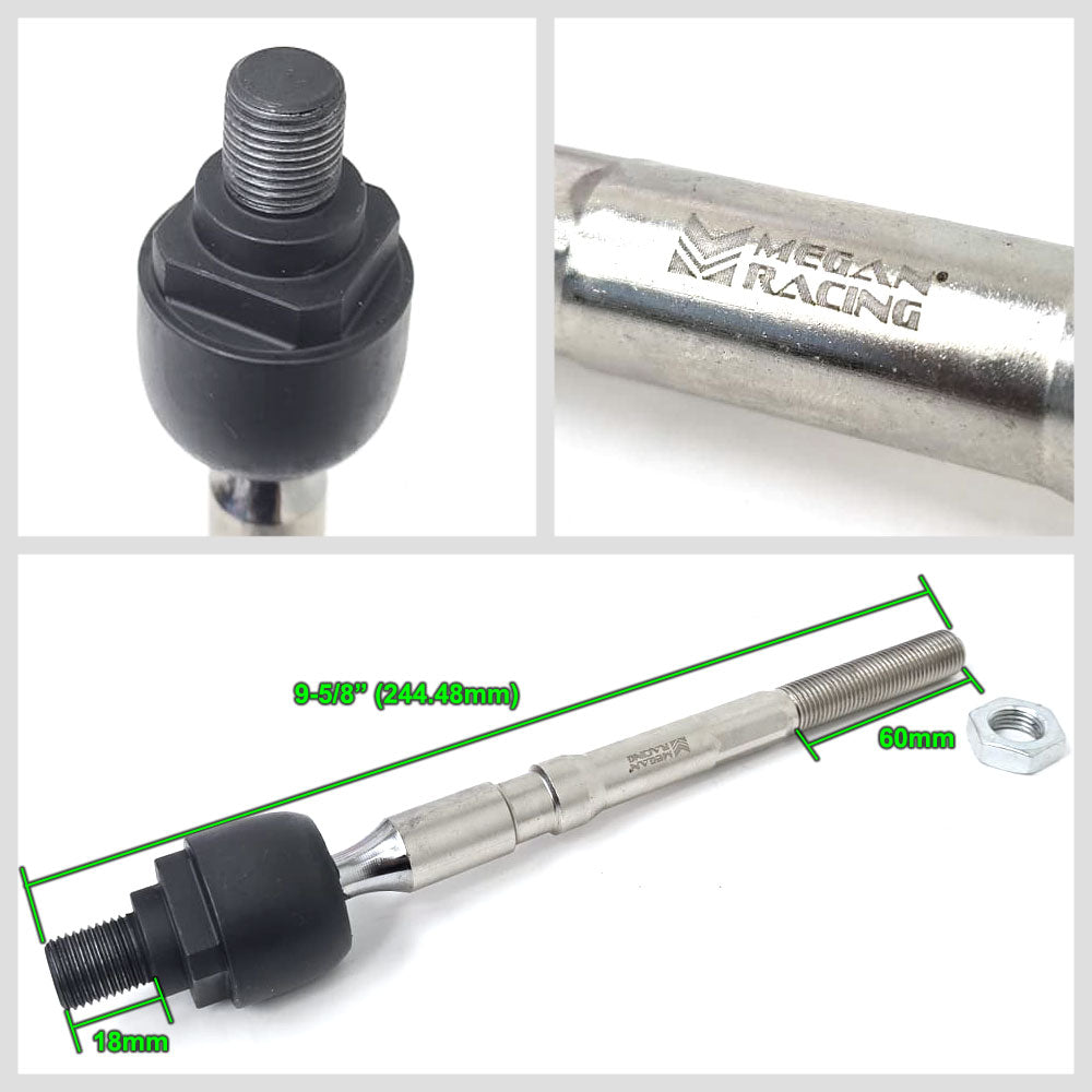 Megan Black Front Inner Tie Rod Ends Arm For Gen1&2 FR-S BRZ 86 GR86