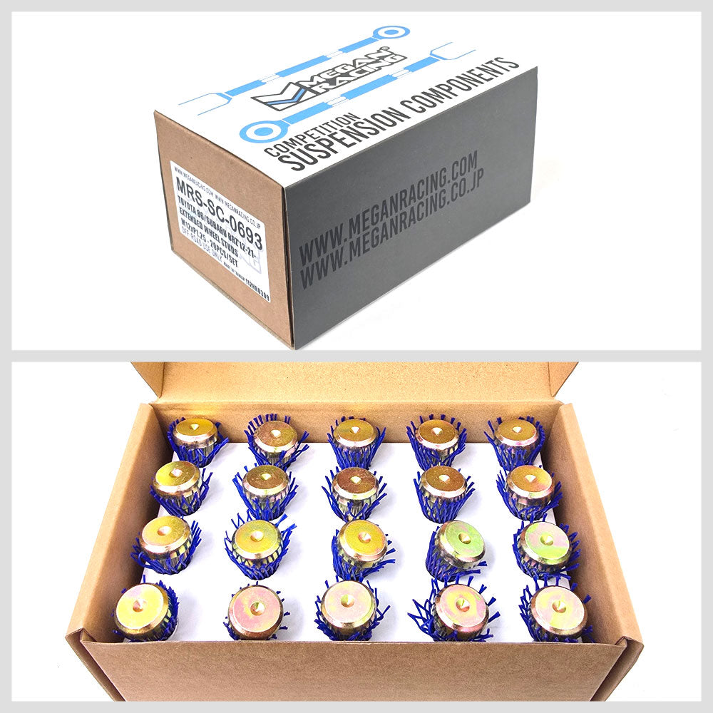 Megan 20PCs Gold Front & Rear Extended Wheel Studs For 13+ FR-S/BRZ/86 MRS-SC-0693