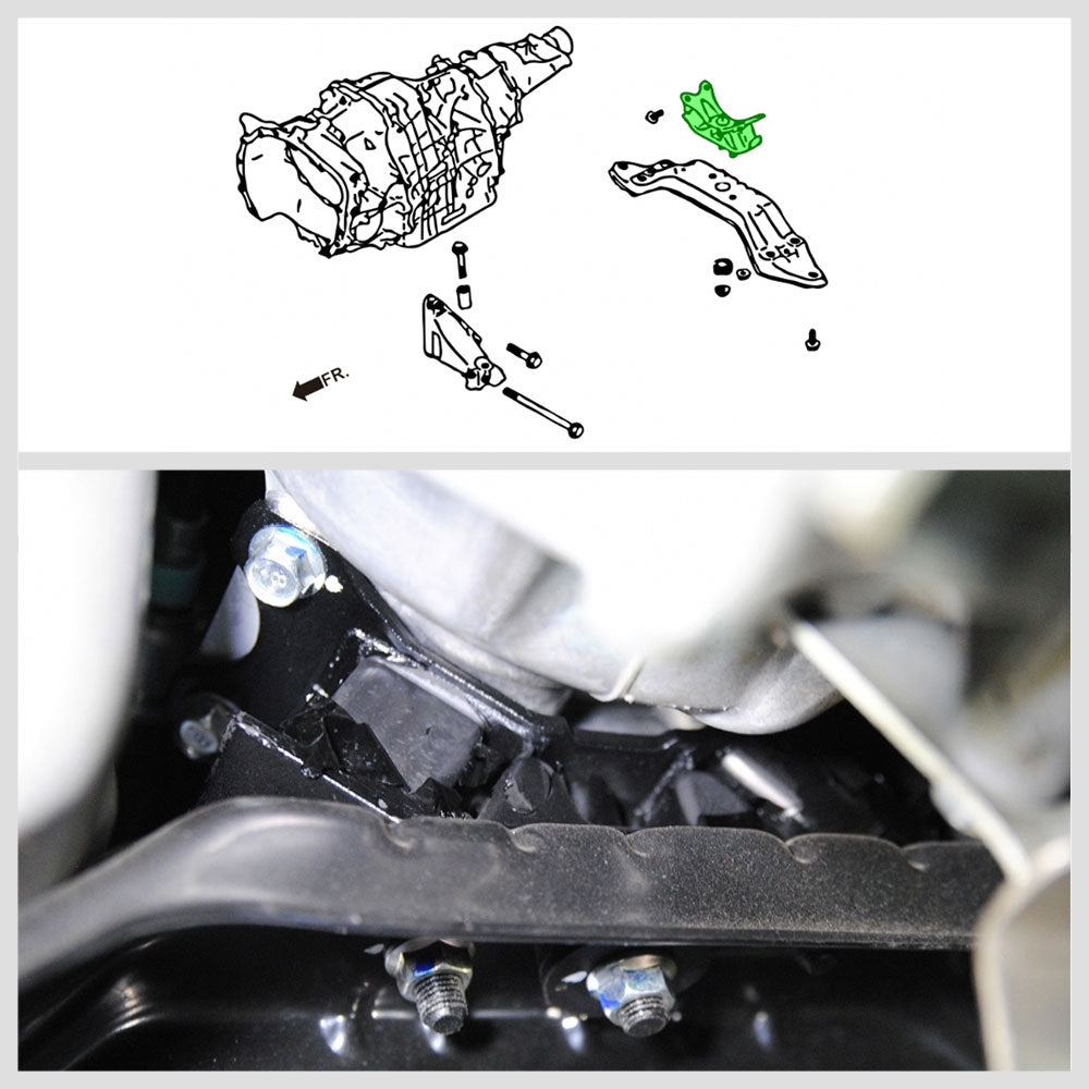 Megan Racing Black Steel Front Transmission Mount Kit For 13-19 Subaru Legacy