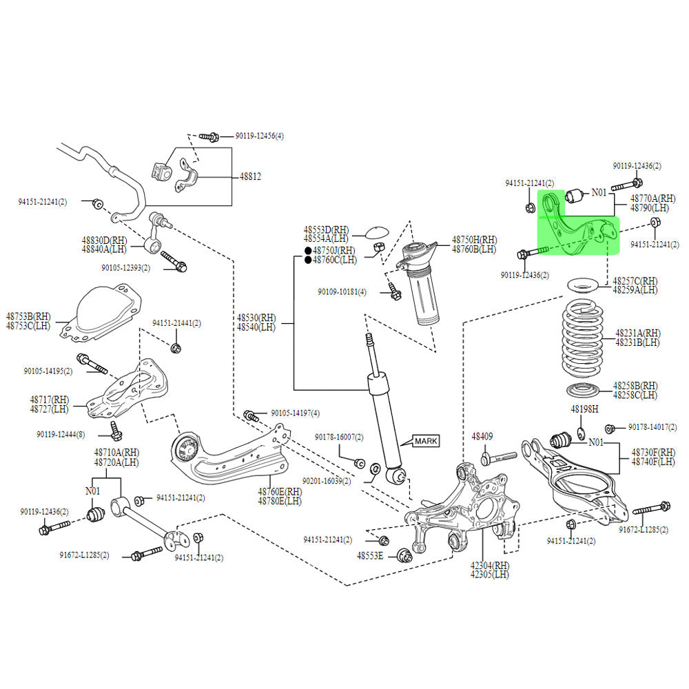 Megan Rear Toe+Camber+Sway Bar+End Link Kit For 23+ Toyota GR Corolla (GZEA14)