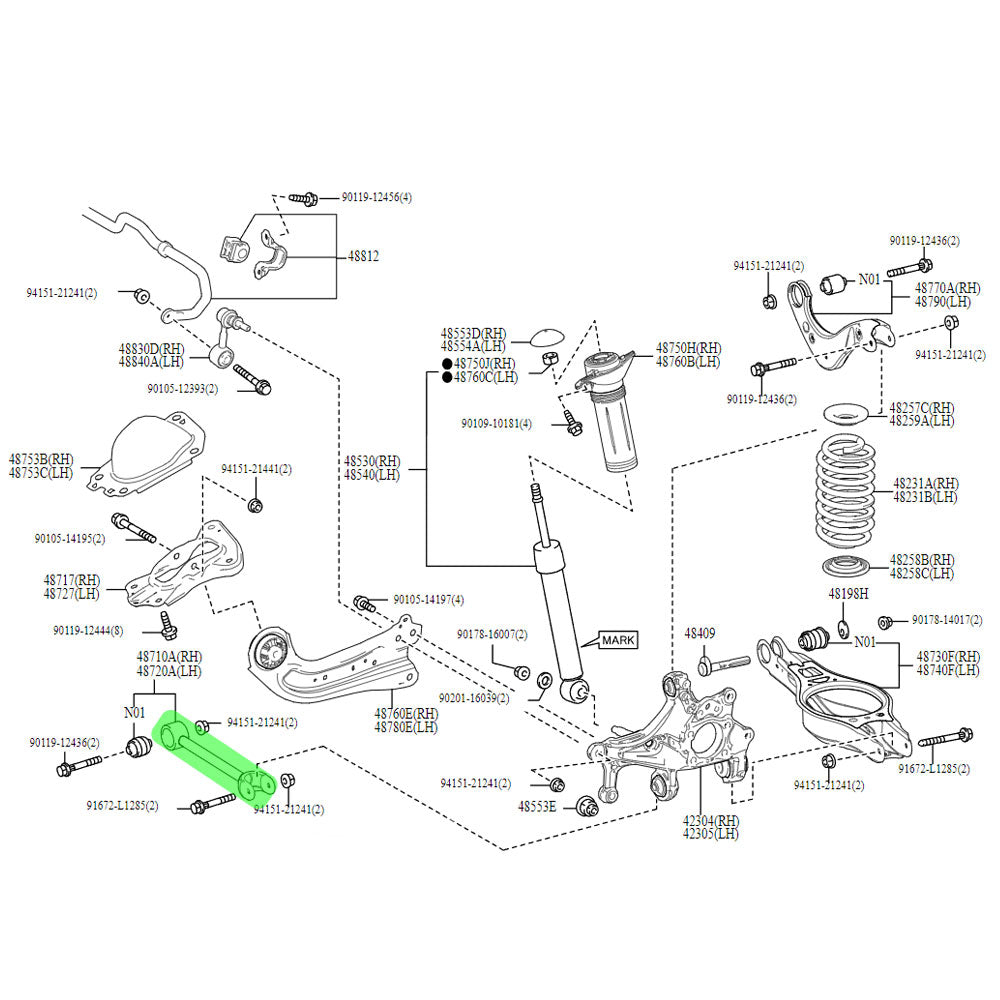 Megan Rear Lower Toe Control Arm (Pillowball) For 23+ Toyota GR Corolla (GZEA14)