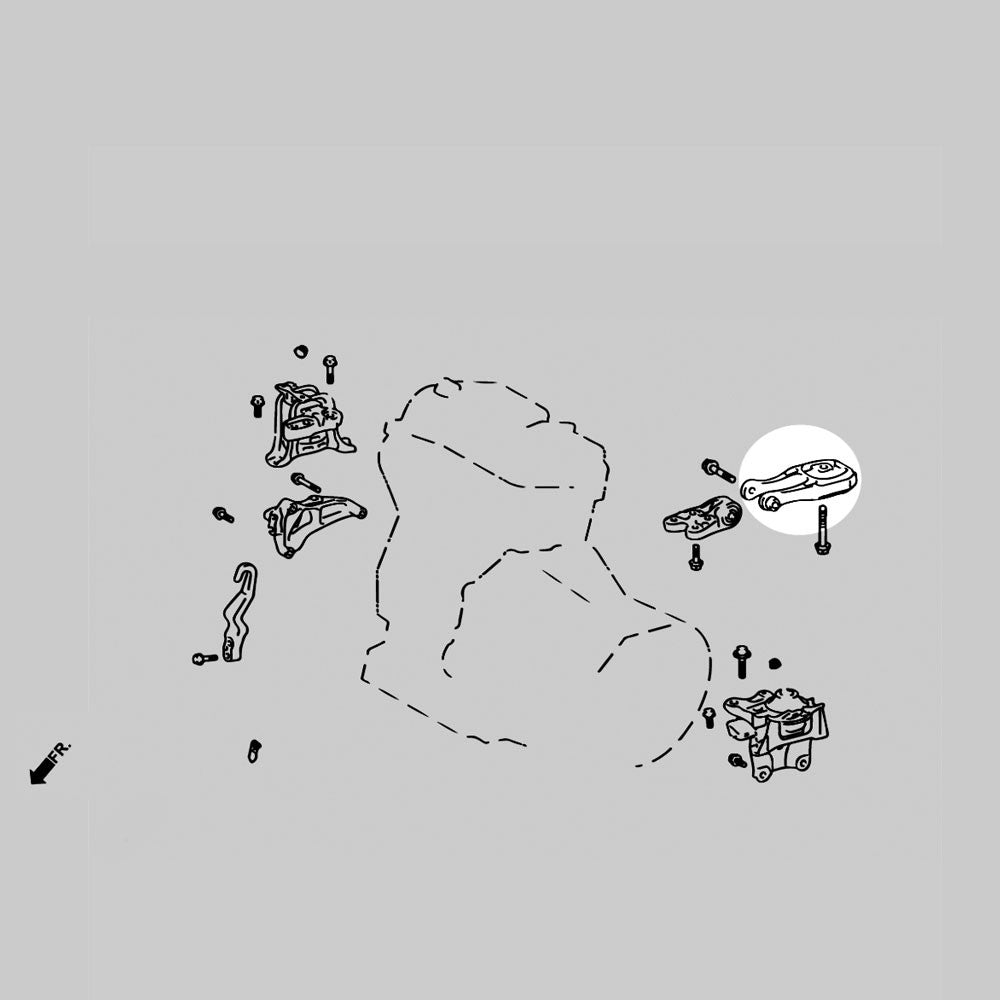 Megan Rear Lower Engine Moving Control Rod Pitch Mount For 23+ Toyota GR Corolla