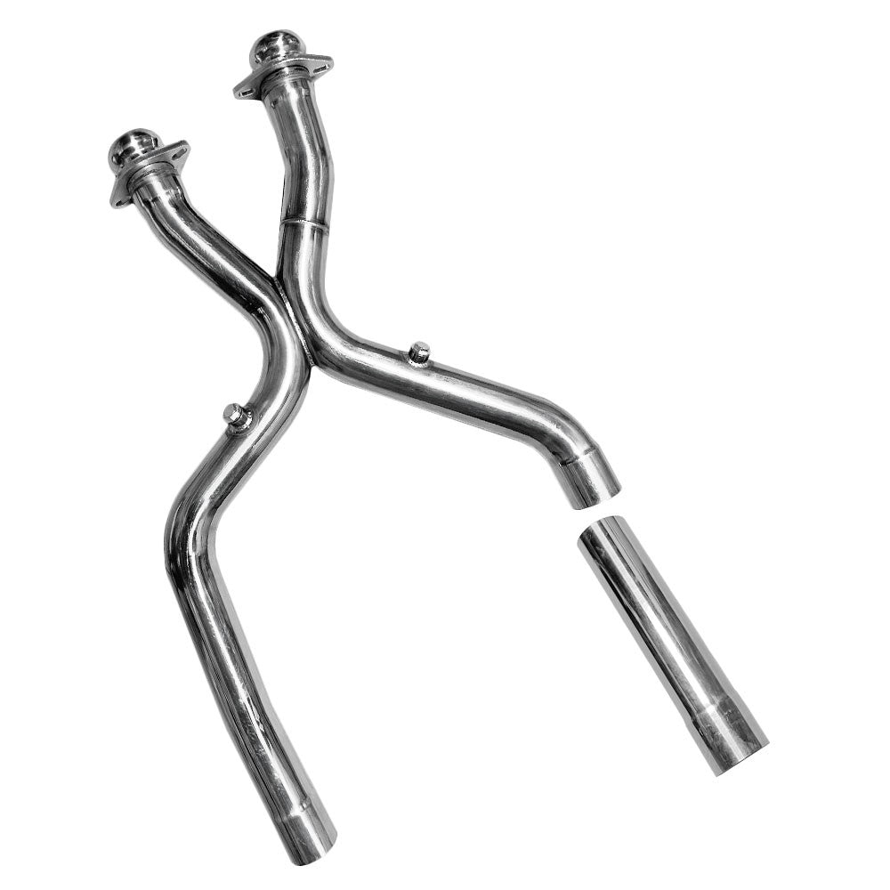 MZ-SH-0606-V2 Manzo Long Tube Exhaust Header with X-Pipe For 01-04 Ford Mustang 3.8L V6 SN-95
