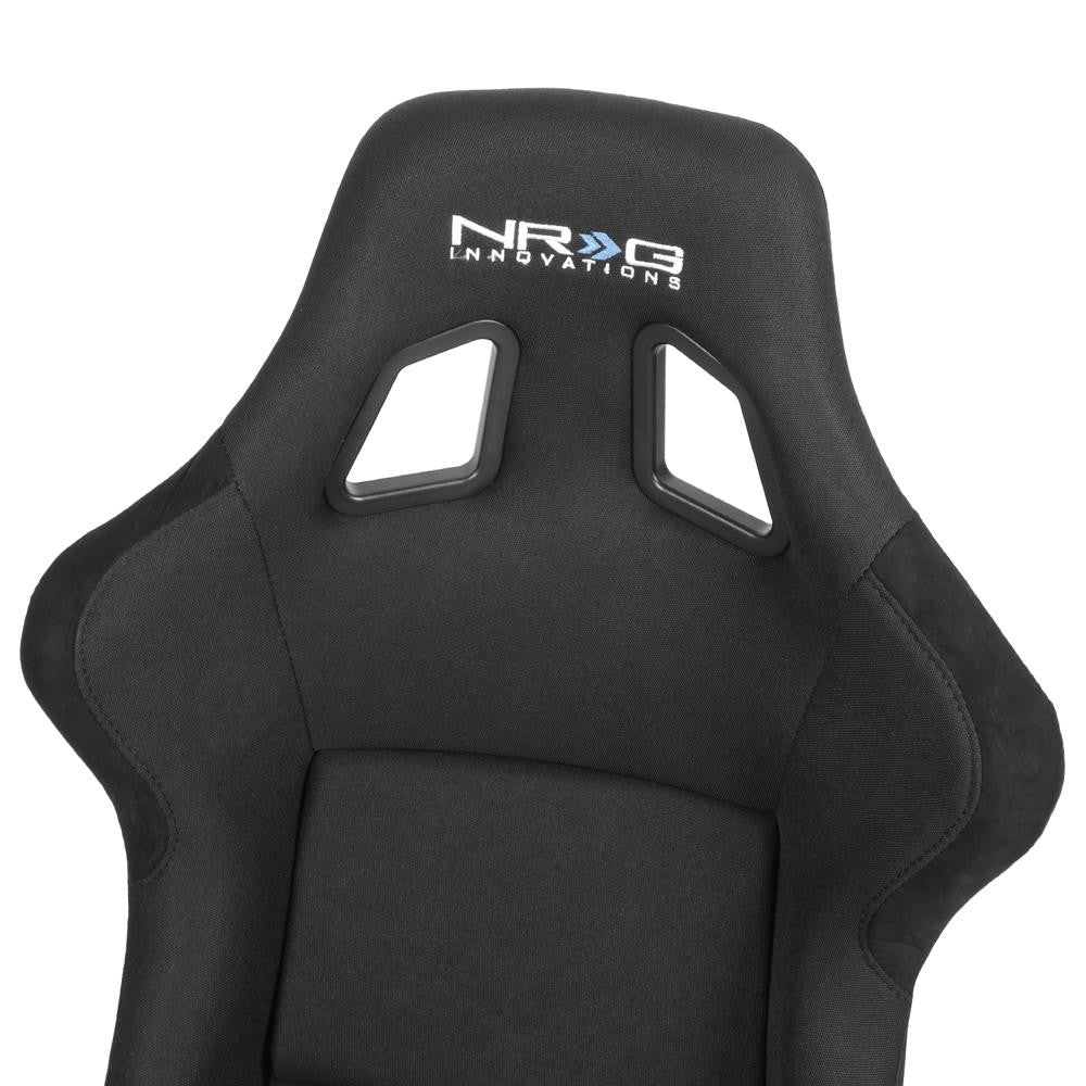 NRG-RSC-302CF-GN NRG RSC-302CF-GN Fixed Back Bucket (Large) Racing Seat+Slider Black/Green Carbon