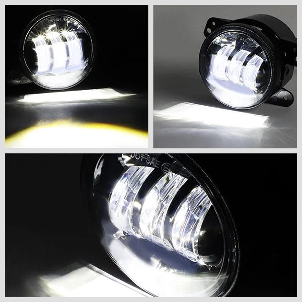 Nuvsion Front Clear Lens LED Fog Light For 10-19 Dodge Journey/07-18 Wrangler