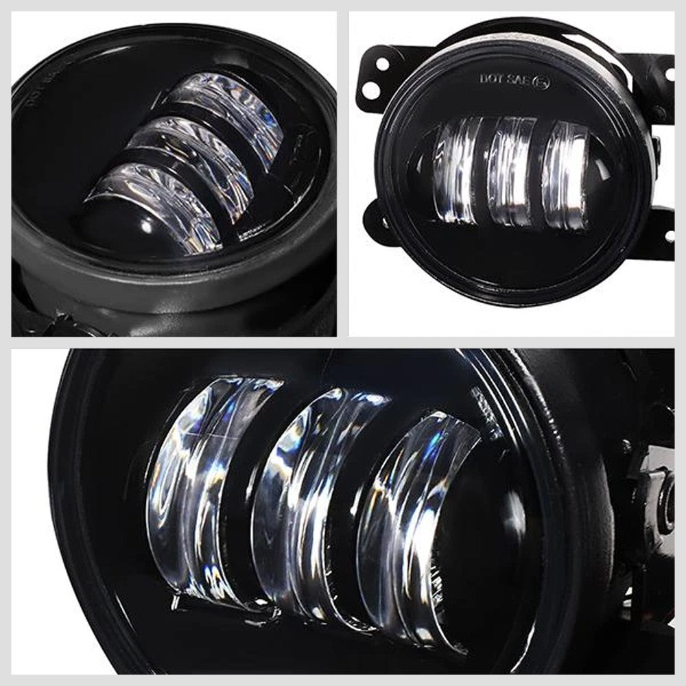 Nuvsion Front Clear Lens LED Fog Light For 10-19 Dodge Journey/07-18 Wrangler