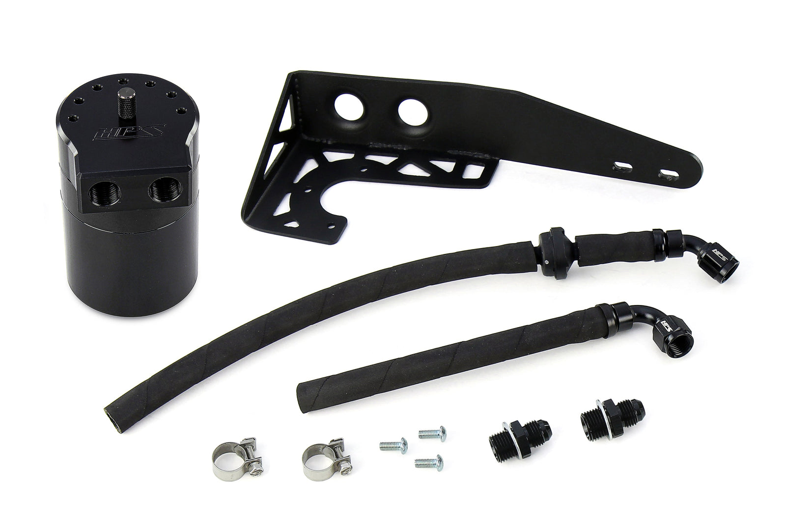 HPS-860-001WB HPS Black 147ML Oil Catch Can Tank Mount Bracket For 18-22 Honda Accord 2.0Turbo