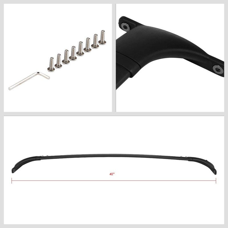 Black Aluminum Bolt-On Bolt-On Top Roof Rack Rail Cross Bar For 09-14 Murano